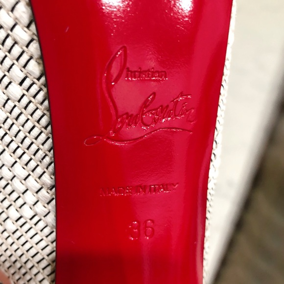 Christian Louboutin Raffia Daffodile Heels SZ 36 - Picture 15 of 16